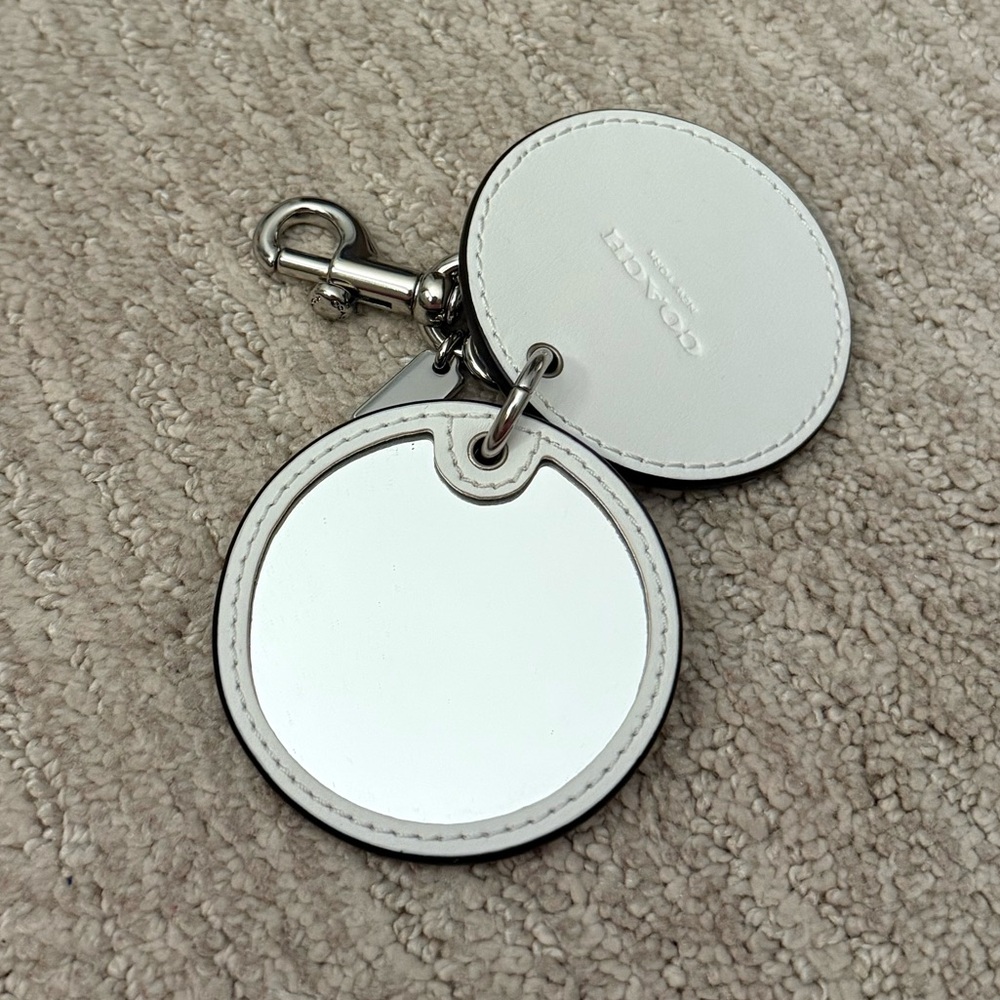 Coach Christmas Train Mirror Keychain Bag Charm - Picture 2 of 4